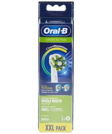 Oral-B CrossAction Toothbrush Heads 8 count (Pack of 1)