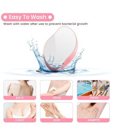 Reusable Crystal Hair Remover - Painless Exfoliation Tool for Men and Women - Pink - Buy Online on GoSupps.com