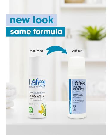 Lafe's Natural Deodorant 3oz Roll-On | Aluminum Free for Men & Women | Paraben & Baking Soda Free | 24-Hour Protection | Unscented | 2-Pack - Buy Online on GoSupps.com