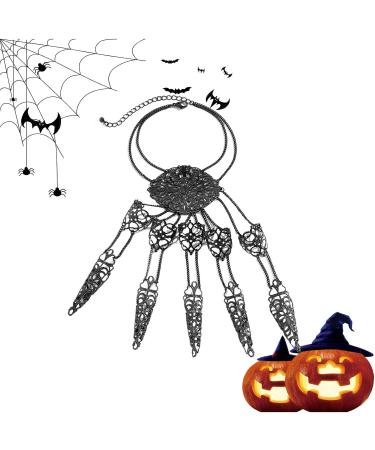 Finger Nail Tip Claw Bracelet - Halloween Adjustable Finger Nail Tip Claw Bracelet | 7 Inch Finger Claw Ring Bracelet | Multipurpose Finger Nail Tip Hand Chain for Cosplays Masquerade Weddings black - Buy Online on GoSupps.com