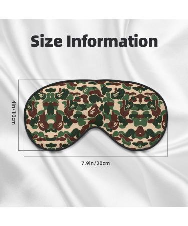 Animal Camouflage Green Print Unisex Sleep Mask | Double-Sided Eye Mask for Sound Sleep & Skin Care - Buy Online on GoSupps.com