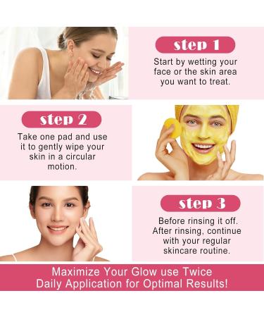 Turmeric Kojic Acid Cleansing Pads Turmeric Kojic Acid Pads Infused Foaming Exfoliating Pads Unclog Pores Turmeric Cleansing Pads for Dark Spots Helps Balance Skin Oil And Water 40 Pads - Buy Online on GoSupps.com