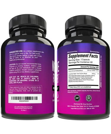 Night Time Fat Burner | Carb Blocker, Metabolism Booster & Appetite Suppressant for Weight Loss | Green Coffee Bean & White Kidney Bean Extract | 60 Capsules - Buy Online on GoSupps.com