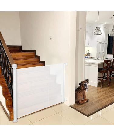 YOOFOR Retractable Baby Gate 33x55 Inch - Extra Wide Safety Gate for Kids, Pets - Indoor Outdoor Mesh Dog Gate - White (Pack of 1) - Buy Online on GoSupps.com