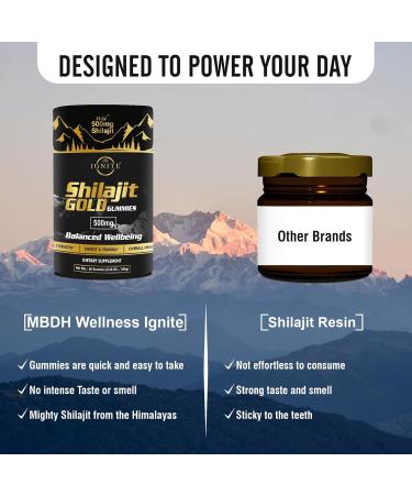 Pure Himalayan Shilajit Gummies 75%+ Fulvic Acid High Potency Gold Grade Blend for Energy Vitality & Immune Support Travel - Friendly Tamarind Flavor 60 Gummies - Buy Online on GoSupps.com