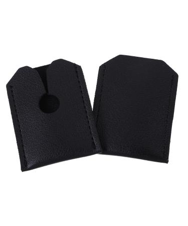 Minkissy 2st protective cover made of leather for the manual shaving head Hand rasier-eti travel bag for carrying bag for case razor case for razor condom synthetic leather scratch-resistant travel