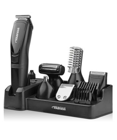 Men's 8-in-1 Rechargeable Shaver Grooming Kit | Storage Stand | Full Trimmer Detail Trimmer Nose Trimmer Beard and Mustache Trimmer Stubble Comb