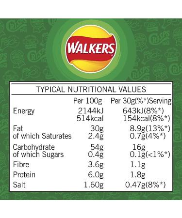 Walkers Salt & Vinegar Sharing Crisps 175g - Delicious Snack for Sharing - Buy Online on GoSupps.com