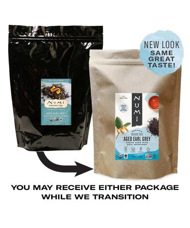 Numi Organic Tea Aged Earl Grey 16 oz Loose Leaf Black Tea - 200+ Cups (1 lb) - Buy Online on GoSupps.com