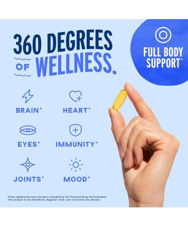 Oceanblue Professional Omega-3 2100mg Fish Oil Supplement Triple Strength High Potency EPA DHA & DPA Burpless Wild-Caught Natural Orange Flavor 60 Count (Pack of 1) - Buy Online on GoSupps.com