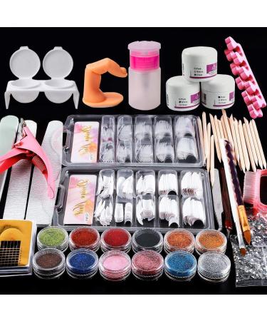 Professional Acrylic Nail Kit Set with Glitter Decorations and Nail Dryer - DIY Gel Manicure Set - Buy Online on GoSupps.com