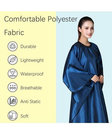 Barber Cape - Iusmnur Professional Hair Salon Cape with Adjustable Metal Clip - 55 x 63 inches (Blue) - Buy Online on GoSupps.com