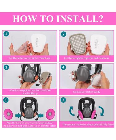 Full Face Respirator Mask with Filters 17 in1 6800 Reusable Respirator Paint Spray Dust Shield Cover Mask Ideal for Painting Spray Epoxy Resin Car Spraying Dust Polishing Welding Sanding - Buy Online on GoSupps.com