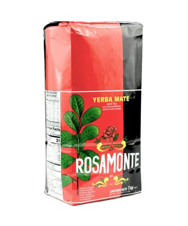 Rosamonte Yerba Mate Tea Traditional 1kg - Maturation time is 12 months | Detox and energy drink Traditional 1 kg