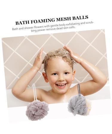 Mipcase 3pcs Bath Ball & Flower Bathing Accessories for Kids | Shower Puffs Loofah & Skin Cleaning Tools - Buy Online on GoSupps.com