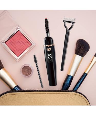 URSOBTF Heated Eyelash Curler | Rechargeable Electric Lash Curler for Long-Lasting Natural Curls & Makeup Enhancement - Black - Buy Online on GoSupps.com
