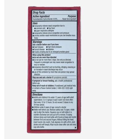 Assured Nasal Relief Spray 12 Hour Pump Mist, Oxymetazoline HCL 0.5 fl. Oz (6 Pack) - Buy Online on GoSupps.com