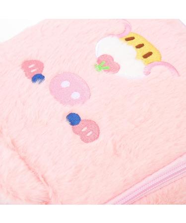 Healvian Plush Period Tampon Pouch & Makeup Bag - Pink Cartoon Coin Purse for Girls & Women - Buy Online on GoSupps.com