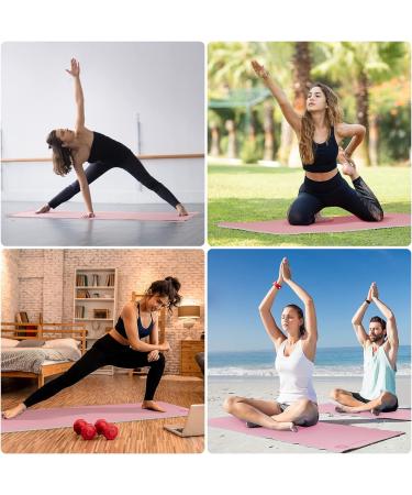 BOBO BANANA Eco-Friendly 1/4 TPE Yoga Mat 72x24 - Non-Slip Exercise Mat for Men & Women - Pink - Buy Online on GoSupps.com