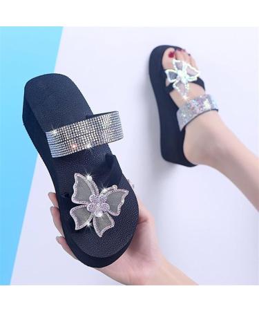 Women's Orthotic Sandals - Stylish Summer Butterfly Platform Footwear for Flat Feet & Plantar Fasciitis - Open Toe Bunion Support in Black - Buy Online on GoSupps.com