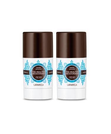 Lavanila Vanilla Coconut Aluminum-Free Mini Deodorant 2-Pack - The Healthy Deodorant for Men & Women Solid Stick (0.9 Ounce Each) Natural Vegan Vanilla Coconut 0.9 Ounce (Pack of 2) - Buy Online on GoSupps.com