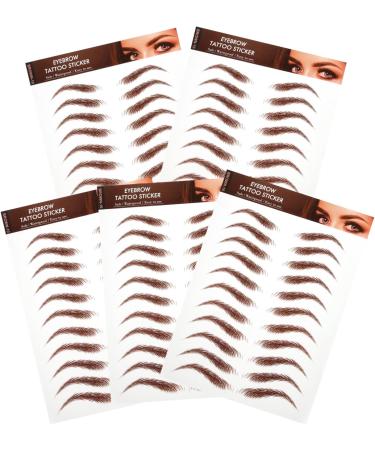 FOMIYES 20 Sheets Eyebrow Stickers Eyebrow Waterproof Simulation Eyebrow Authentic Eyebrow Fake Eyebrows 1 count (Pack of 1) Brownx4pcs - Buy Online on GoSupps.com