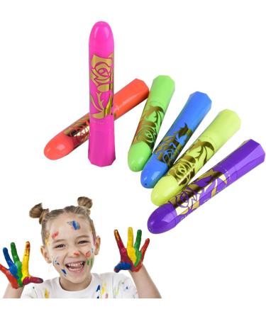  demaxiyad Fluorescent Face Paint Luminous Face Pencils Washable Safe Pencil Sticks for Makeup Party Halloween Birthday Club Outdoor Adults - Buy Online on GoSupps.com