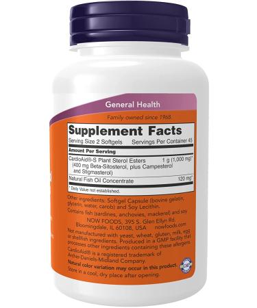 Now Foods Beta-Sitosterol Plant Sterols 90 Softgels - Heart Health Support - Buy Online on GoSupps.com