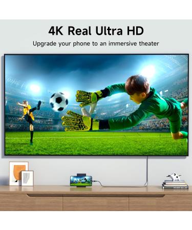 USB-C to HDMI Cable 2M  sweguard Type C to 4K HDMI Cord Compatible with iPhone 15 Pro Max Plus MacBook Pro iMac Surface Book 2 Chromebook Pixel Yoga 920 Samsung Galaxy S24 S23 S22 S21 S20 S10 S9 S8+ - Buy Online on GoSupps.com