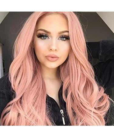 Buy Long Pink Curly Wigs for Women - Naturally Looking Full Wig with Ponytail for Daily Cosplay & Outdoor Use - Buy Online on GoSupps.com