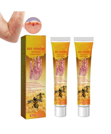 ELEUA Youth Bee Venom Psoriasis Treatment Cream New Zealand Bee Venom Professional Psoriasis Treatment Cream Soothing and Moisturizing Psoriasis Cream Psoriasis Treatment for Skin (2pcs)