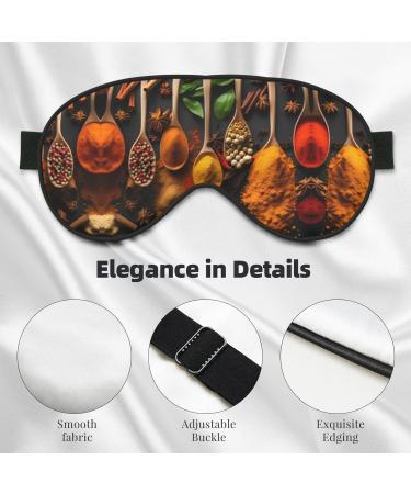 Spices Print Unisex Sleep Mask | Double-Sided Eye Mask for Sound Sleep & Skin Care - Shop Now - Buy Online on GoSupps.com