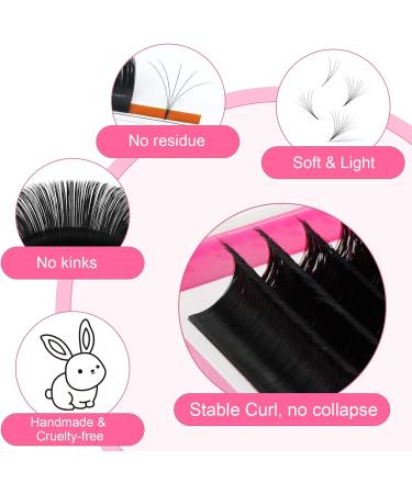 Easy Fan Flowering Blooming Volume Lash Extensions C-0.10 10-14 Mix - Self Fanning Russian Lashes for C CC D DD Curl, 8-20mm - Buy Online on GoSupps.com