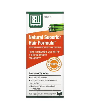 Natural Superior Hair Formula by Bell Lifestyle Products - 120 Capsules