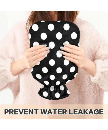 Buy Black & White Polka Dot Hot Water Bottle | 1L Pain Relief for Neck Shoulders Hands & Feet - Perfect Heating Solution - Buy Online on GoSupps.com