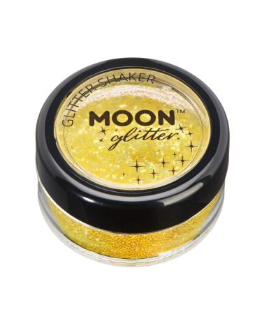 Iridescent Glitter Shakers by Moon Glitter - Yellow - Cosmetic Festival Makeup Glitter for Face Body Nails Hair Lips - 5g