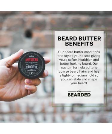 Buy Live Bearded Beard Butter - All-Natural Leave-in Conditioner Made in USA | 3oz Cedar Pine Vetiver Bergamot Beard Care - Buy Online on GoSupps.com