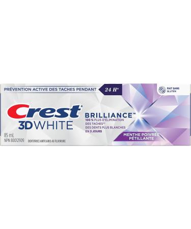 Crest 3D White Brilliance Toothpaste Vibrant Peppermint 85 ml 85 ml (Pack of 1) - Buy Online on GoSupps.com