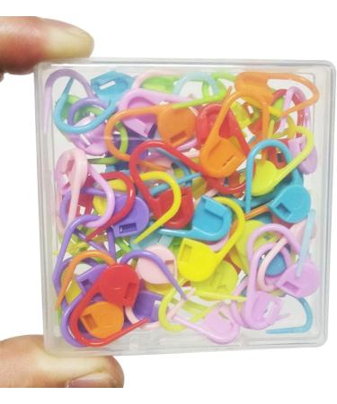 50 Colorful Knitting & Crochet Clips - Bulk Stitch Markers in 10 Colors - Buy Online on GoSupps.com