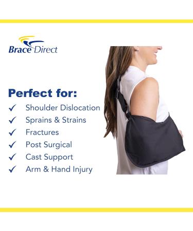Brace Direct Arm Sling - XL Immobilizer for Arm & Shoulder Support | Post Surgery Cast for Injuries Fractures Sprains & Strains - Left or Right Arm - Buy Online on GoSupps.com