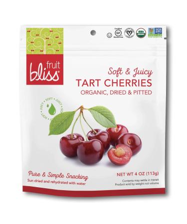 Fruit Bliss Organic Tart Cherries, 4 Ounce 4 Ounce (Pack of 1) Tart Cherries