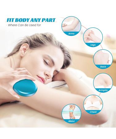 Fochst Crystal Hair Eraser - Reusable Painless Hair Remover for Men and Women - Exfoliation Tool for Back, Arms, Legs - Magic Hair Removal (Blue) - Buy Online on GoSupps.com