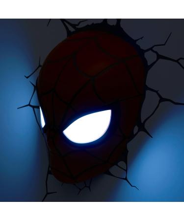 3D Light FX Spiderman Mask Wall Light - Marvel Spider Man Design, Red Plastic - Buy Online on GoSupps.com