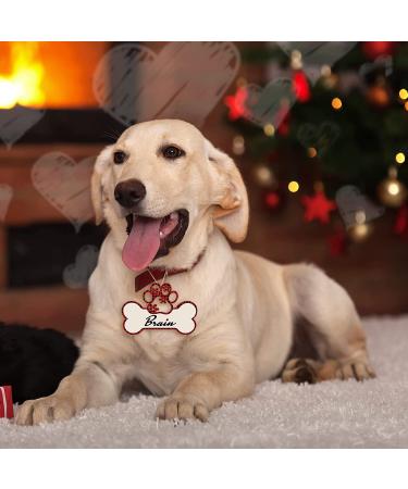 Customizable Wooden Dog Bone Christmas Ornaments - Set of 36 | Personalized with Custom Name | Ideal Gift for Pet Lovers | Home Decor for Christmas Tree (Warm Pattern) - Buy Online on GoSupps.com