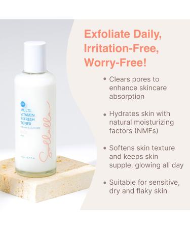 Vitamin Refresh Toner - 77.6% Rice Extract & Niacinamide | AHA Moisturizing Vegan Alcohol-Free Fragrance-Free | Ideal for Dry & Sensitive Skin - 4.39 fl. oz - Buy Online on GoSupps.com