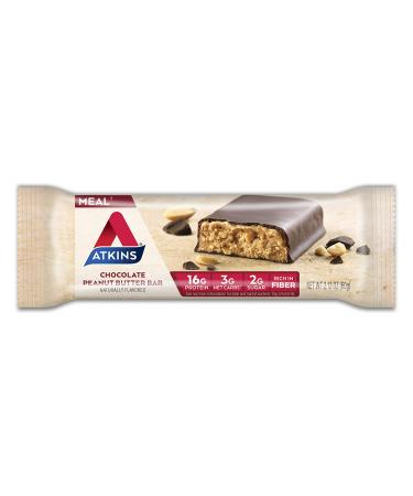 Atkins Chocolate Peanut Butter Protein Bars - Keto Friendly, High Fiber, Value Pack (8 Bars) - Buy Online on GoSupps.com