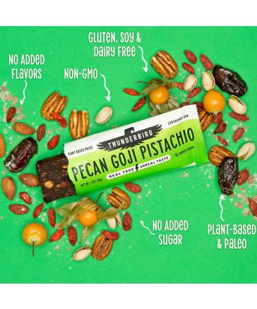 Thunderbird Real Food Energy Bar - Plant Based Paleo Snack with Homemade Taste - Low Glycemic Fruit Nutrition Nut Bar - Buy Online on GoSupps.com