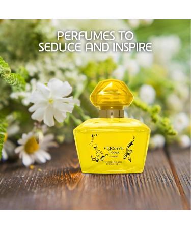 Versave Topaz Eau de Parfum Spray for Women Wonderful Gift Gourmand Fragrance Daytime and Casual Use for all Skin Types a Classic Bottle 3.4 Fluid Ounce Versave Topaz 3.4 Fl Oz (Pack of 1) - Buy Online on GoSupps.com