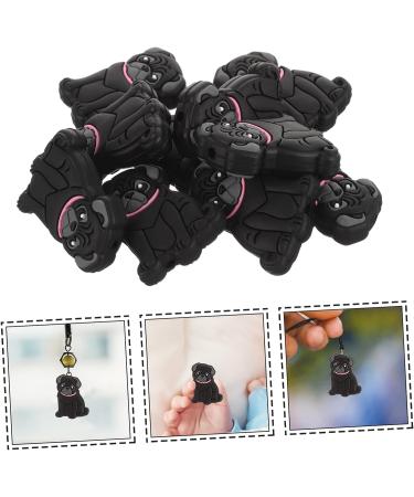 COHEALI 10pcs Dog Beads - Black Silicone Baby Chew Accessories 3.1x2.3cm - Buy Online on GoSupps.com