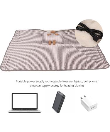 Anggrek USB Heating Ceiling Blanket - Portable Washable 5V Thermostatic Warming - Cute Bear Striped Gray for Home Use - Buy Online on GoSupps.com